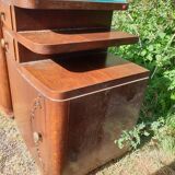 pair of art DECO oak bedside table