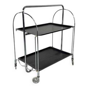 Chariot de service pliable Dinett Bauhaus des années 1960 de Bremshey Solingen.