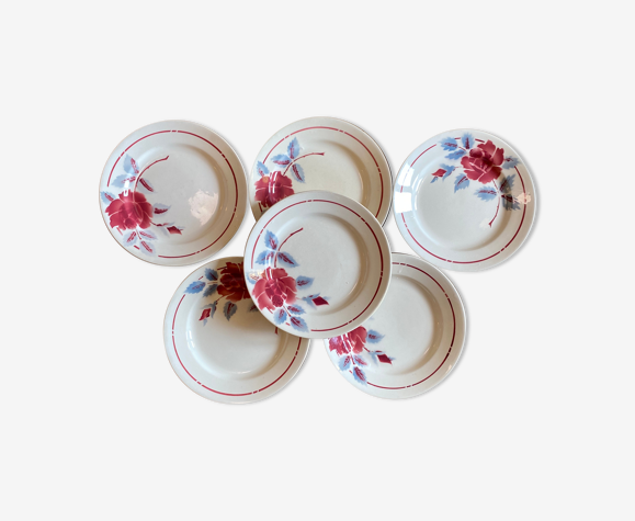 Lot de 6 assiettes vintage Moulin des Loups