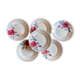Set of 6 vintage plates Moulin des Loups