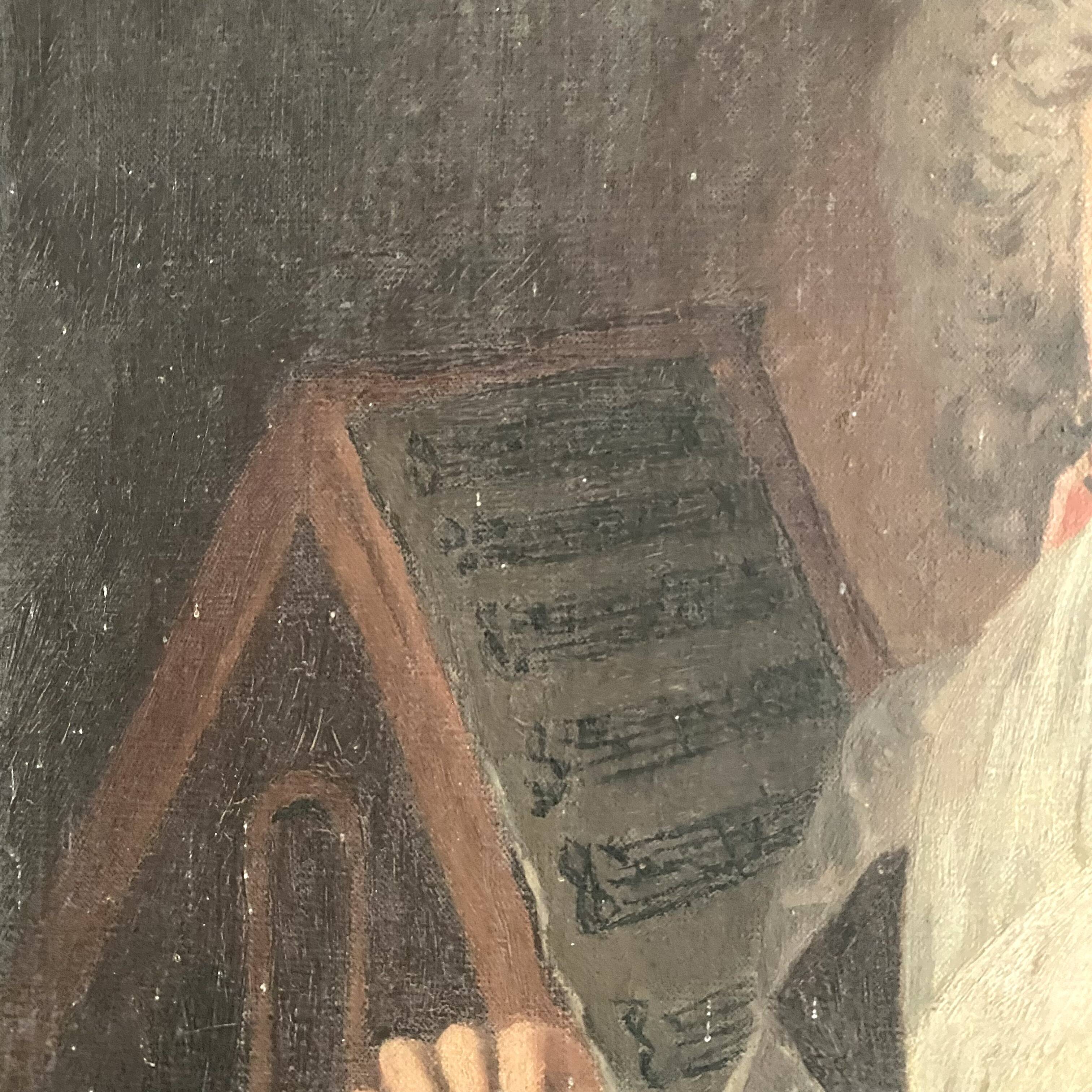 Old portrait of a woman from the Empire period (circa 1820) 54X64cm