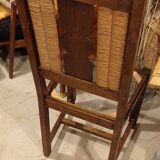 Straw chair with straw back