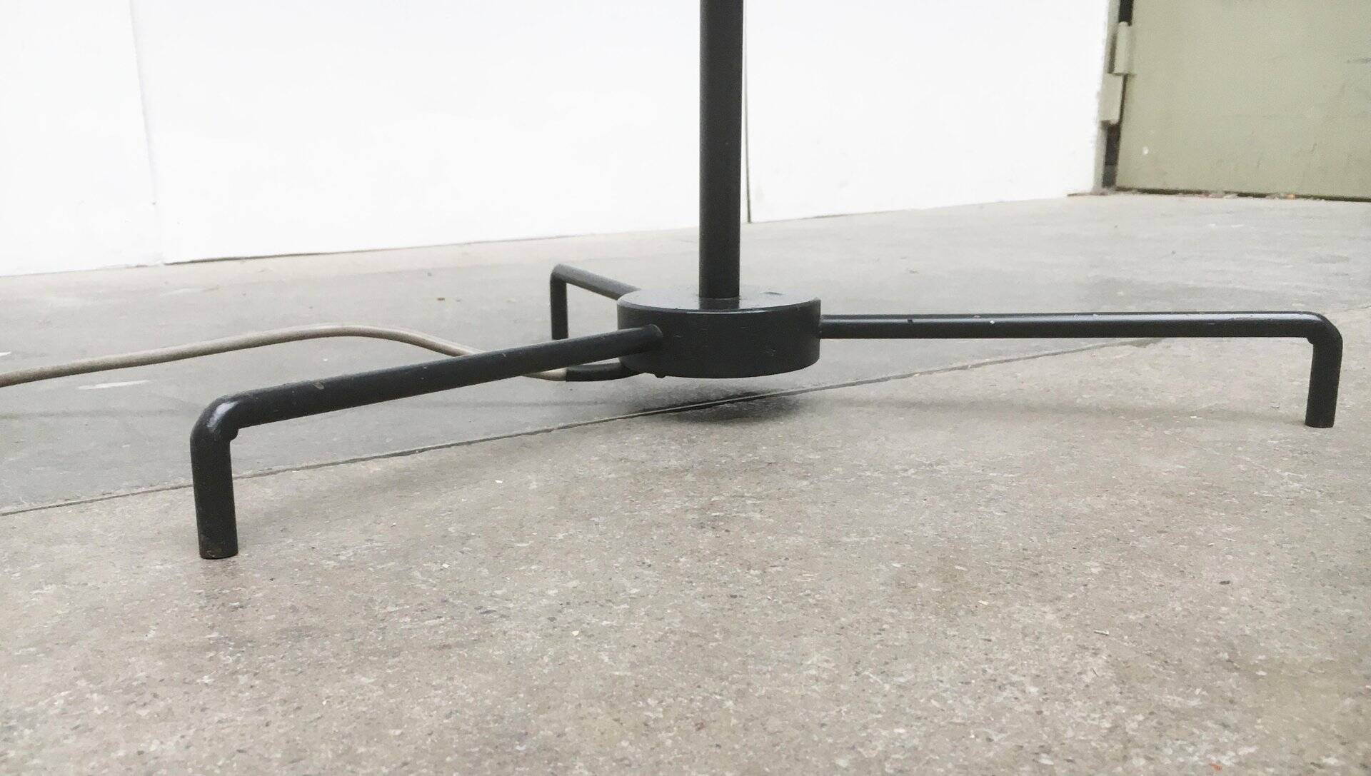 German floor lamp metal and plastic Tripod Ufo 370 by Bega, 1950s