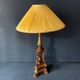 Antique lamp in gilded carved wood, tripod, Napoleon III, 19th century