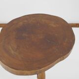 Tabouret bass table brutalist elm