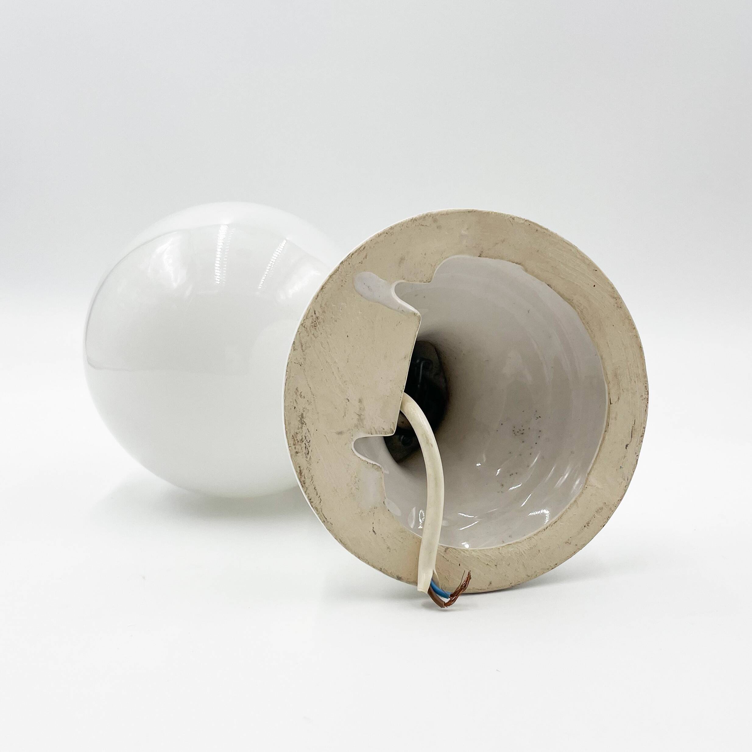 Handmade ceramic wall lamp from the 70s