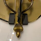 Italian Smoked Cut Glass Wall Lights, Set of 3