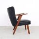 Danish teak and skai armchairs, Erhardsen & Andersen 1960s