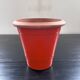 Vintage orange flowerpot