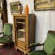art deco showcase of small size, in oak veneer around 1930/40