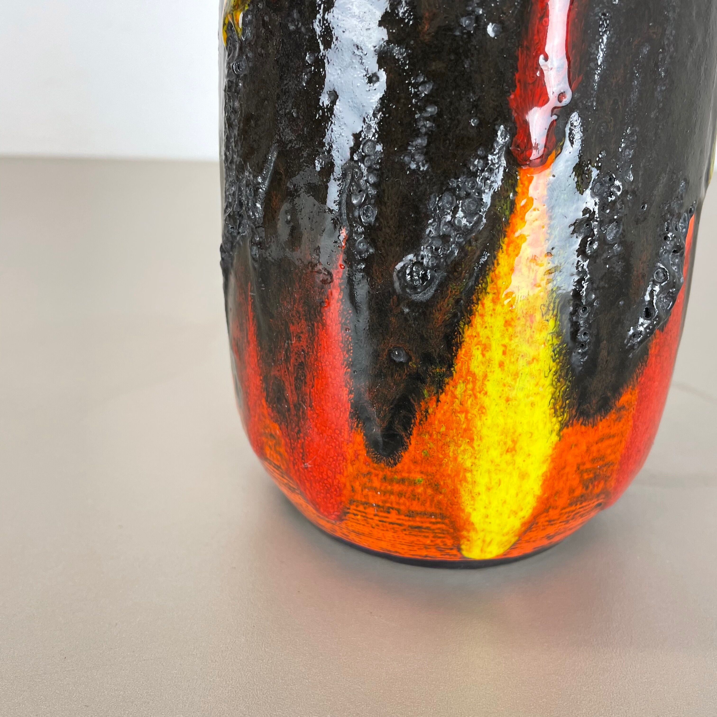 R fat lava multi-color vase scheurich, germany wgp, 1970s