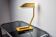 Geometric art deco lamp, brass and smoked glass, Spain, 1970