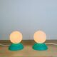 Paire de lampes boules style memphis, années 80