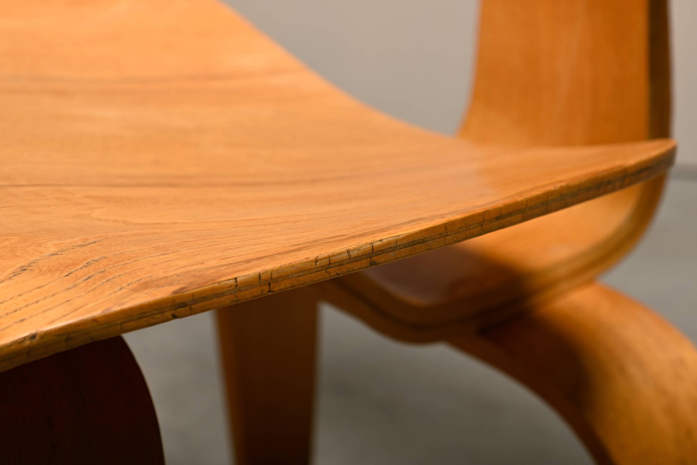 Charles and Ray Eames Early DCW Ash Plywood Dining Chair for Herman Miller