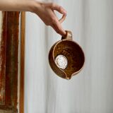 Saucière en grès pyrité