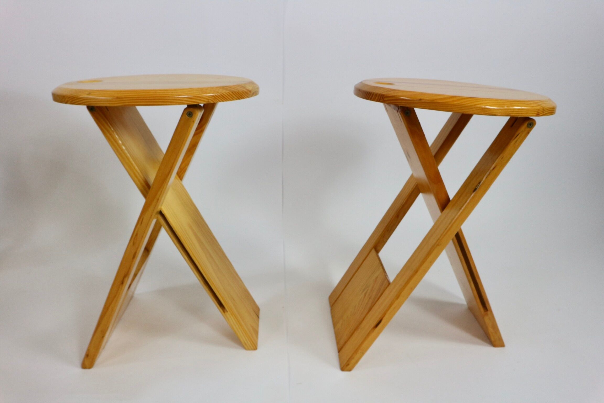 Six vintage folding stools, made by Seletti