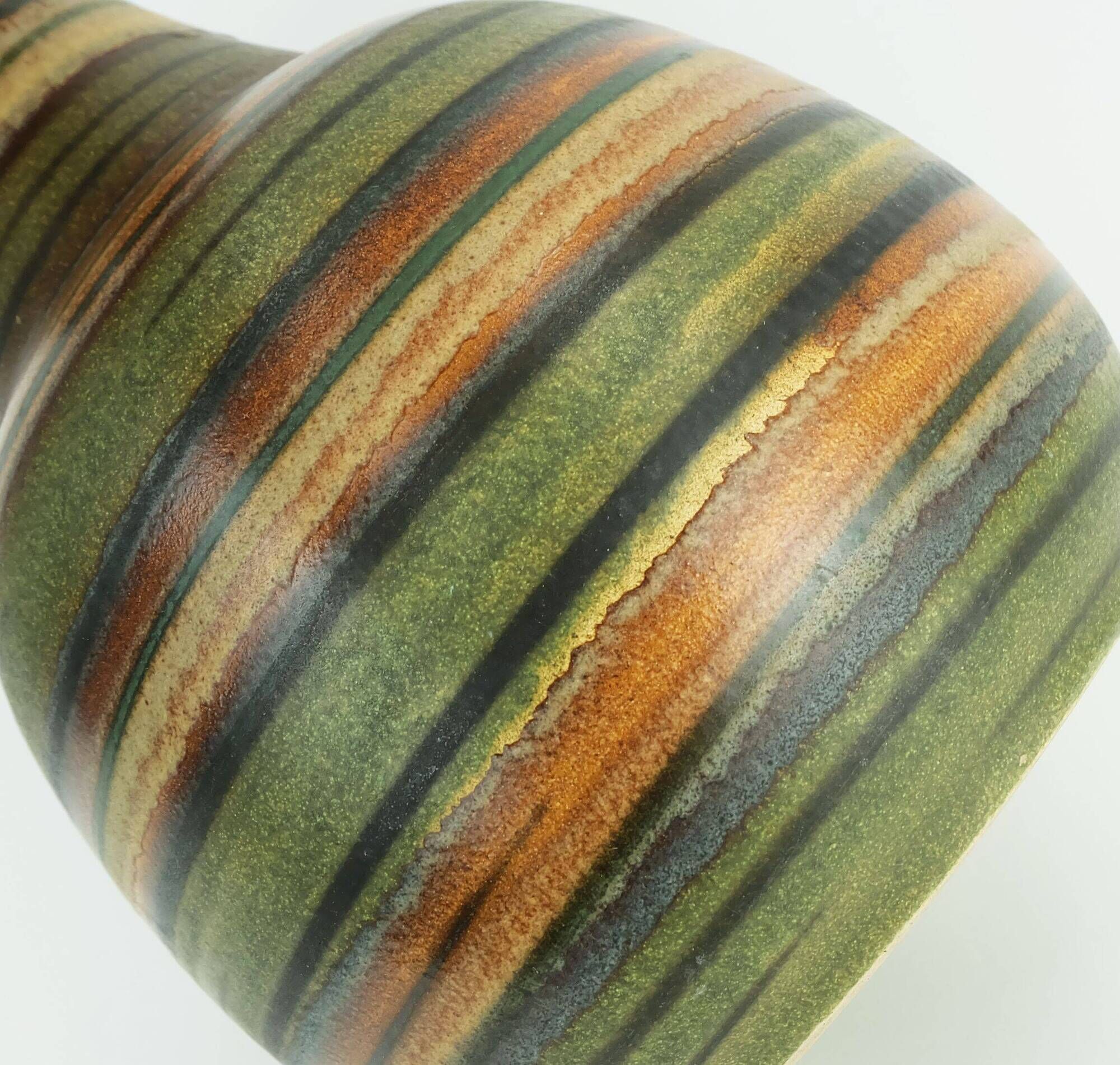 Dumler & breiden mid century ceramic vase model no. 476/32 stripe dekor 1960s