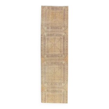 1970s Turkish Oushak wool runner rug 76x277