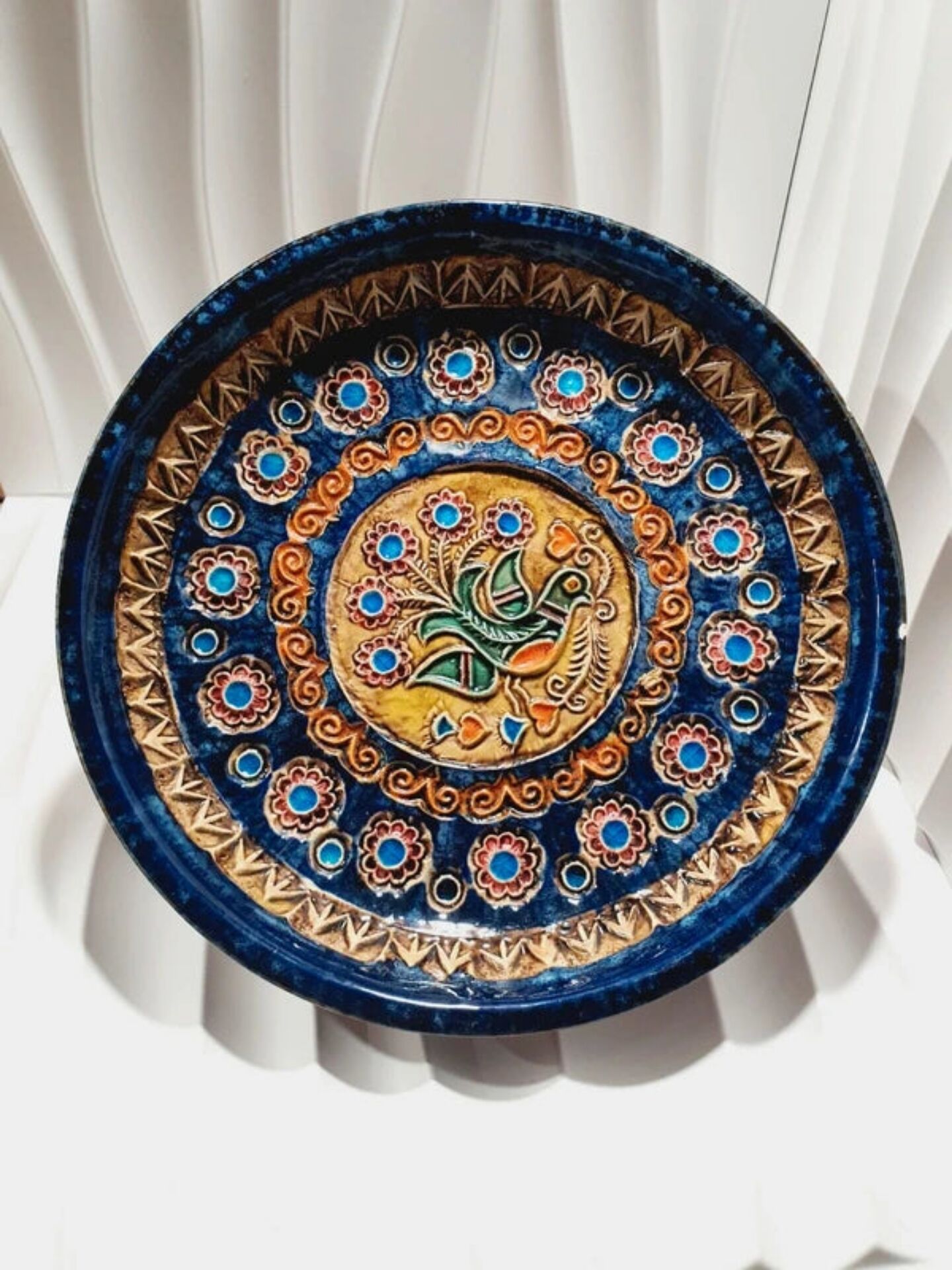 Jean-Claude Taburet plate "Atelier du Steir": raw art in colours (1960s)