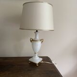 Alabaster lamp with lampshade