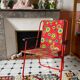 Chaise pliante fleurie  70’
