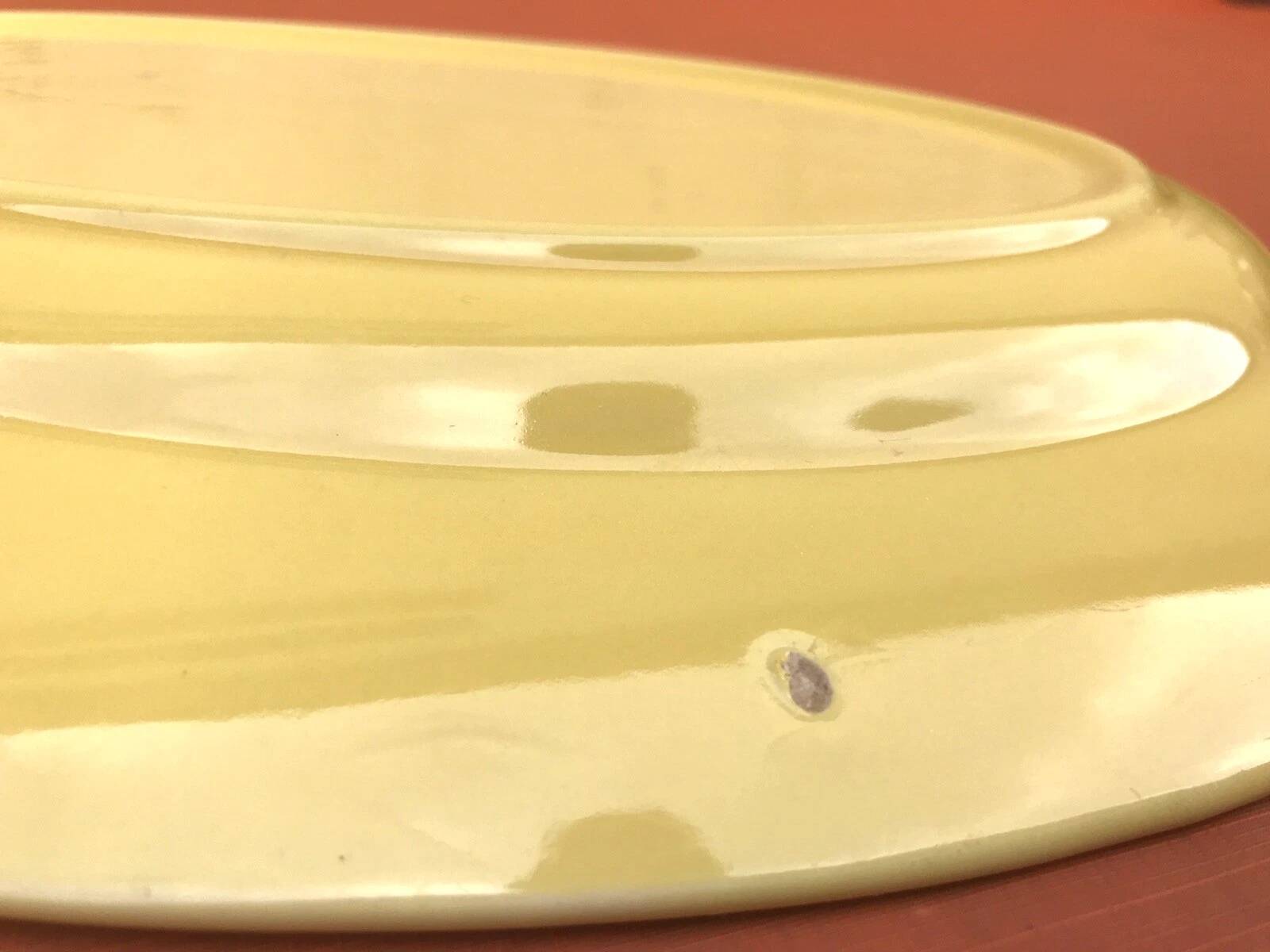 1950s yellow glazed ceramic serving dish