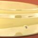 1950s yellow glazed ceramic serving dish