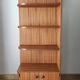 Vintage teak corner bookshelf