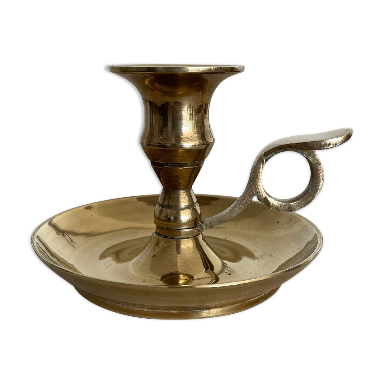 Brass candle holder cellar rat