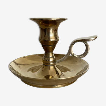 Brass candle holder cellar rat