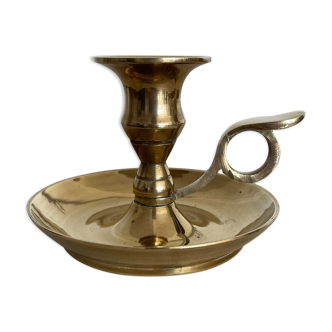 Brass candle holder cellar rat
