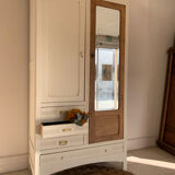 Vintage wardrobe with mirror
