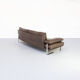 Foster & Partners ‘Still Sdc250’ curved sofa in brown leather for Molteni & C