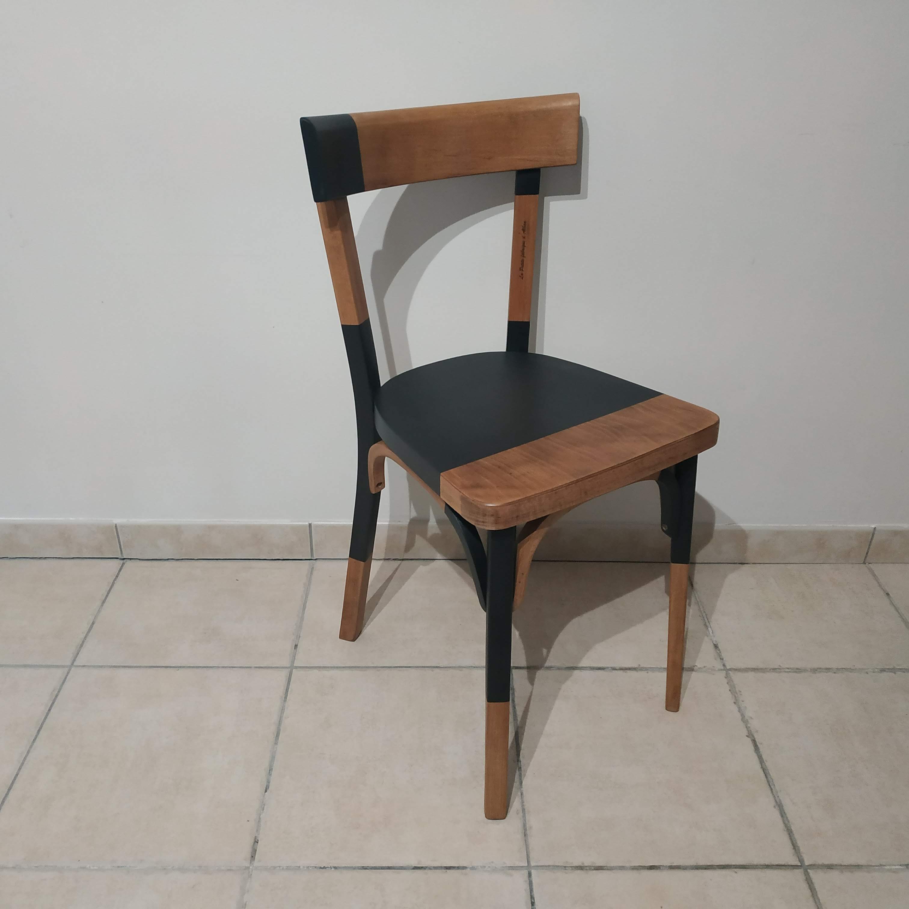 Set of 4 mismatched bistro chairs