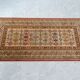 oriental vintage Keshan carpet Adoros, Persian carpet 86 x 180 cm