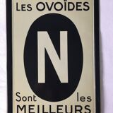 Advertising plate painted sheet metal circa 1950