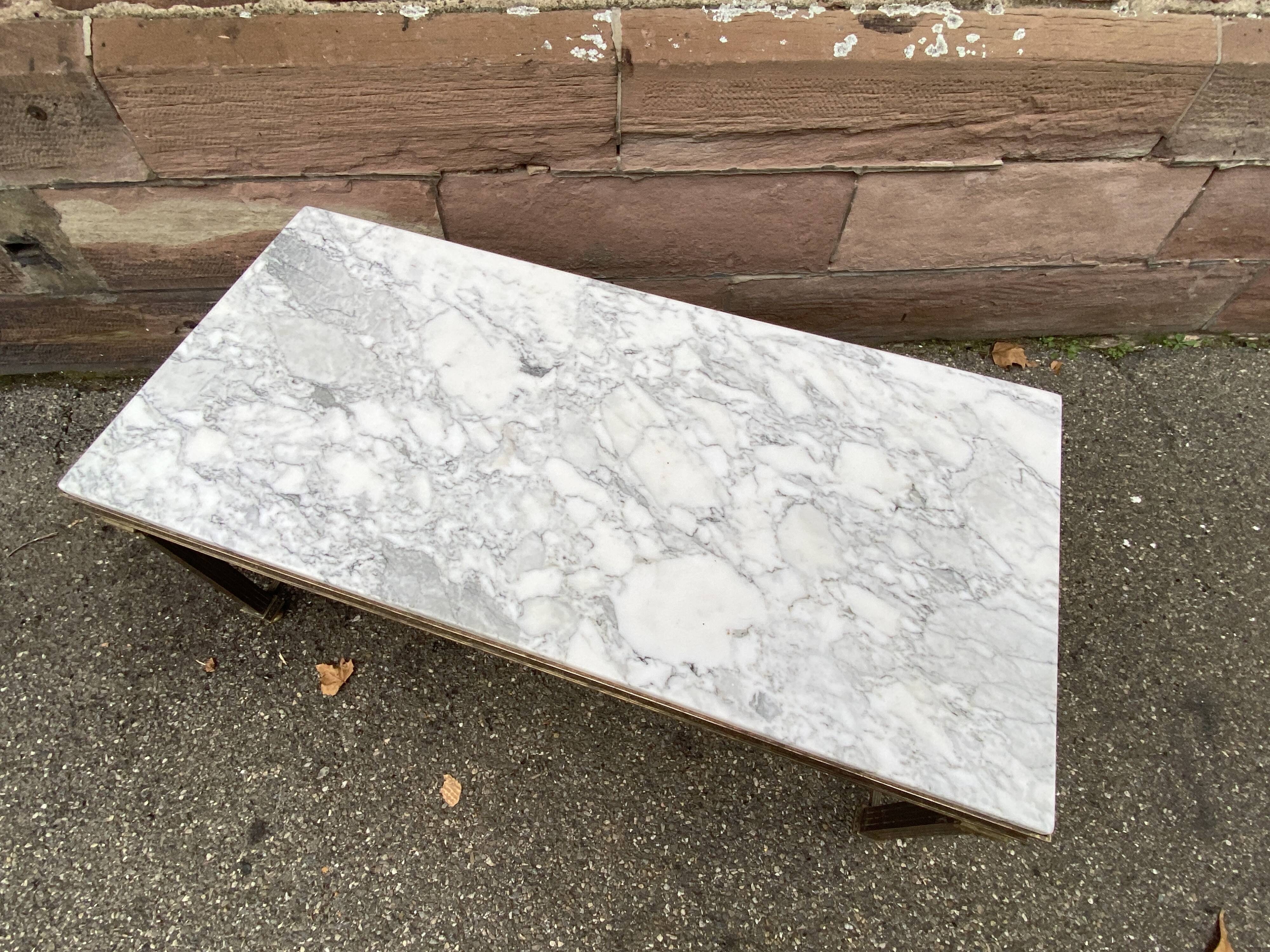 Louis xvi empire style coffee table in gilded bronze 1950