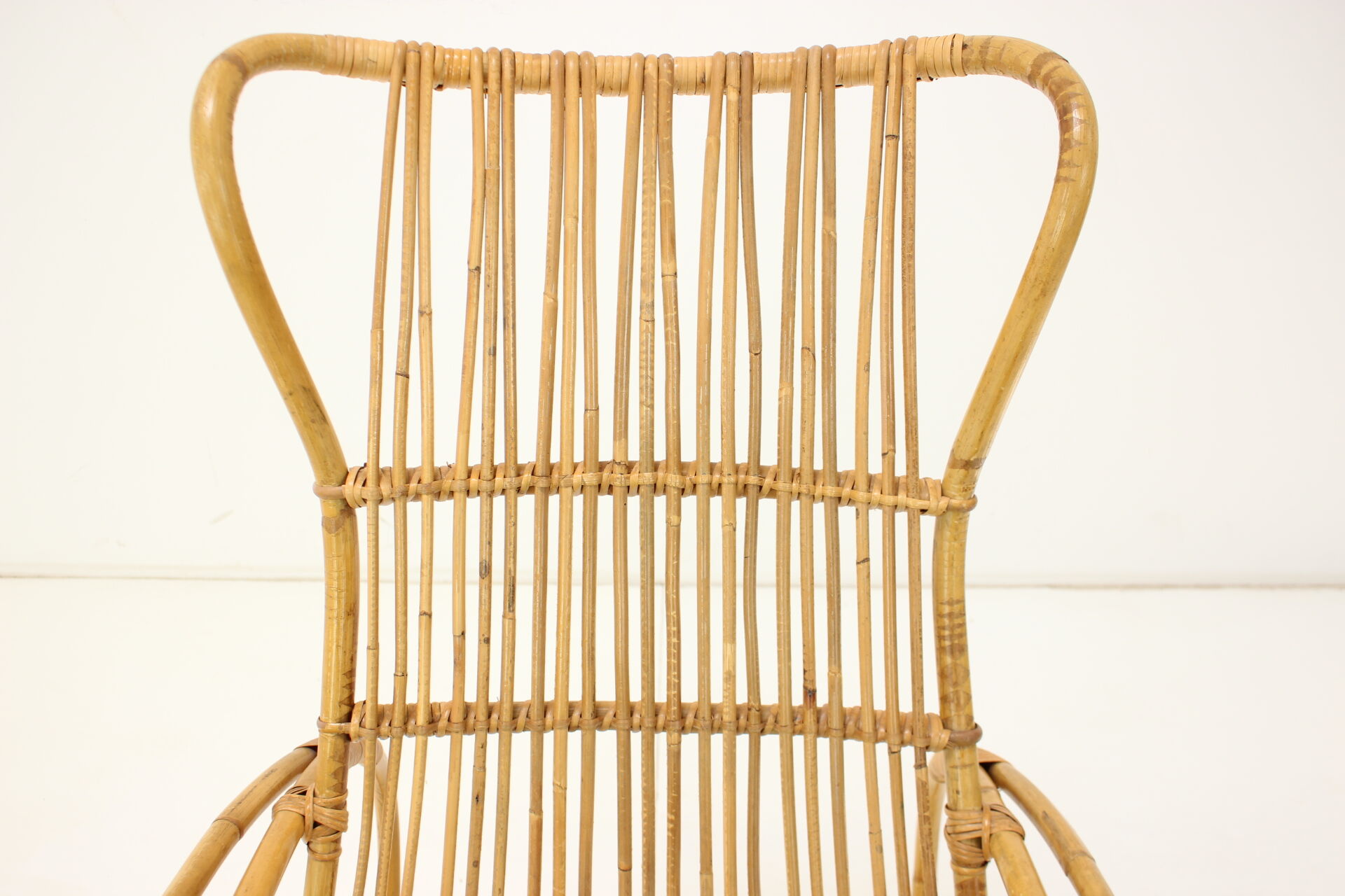 Mid-century rattan rocking chairs, 1960's