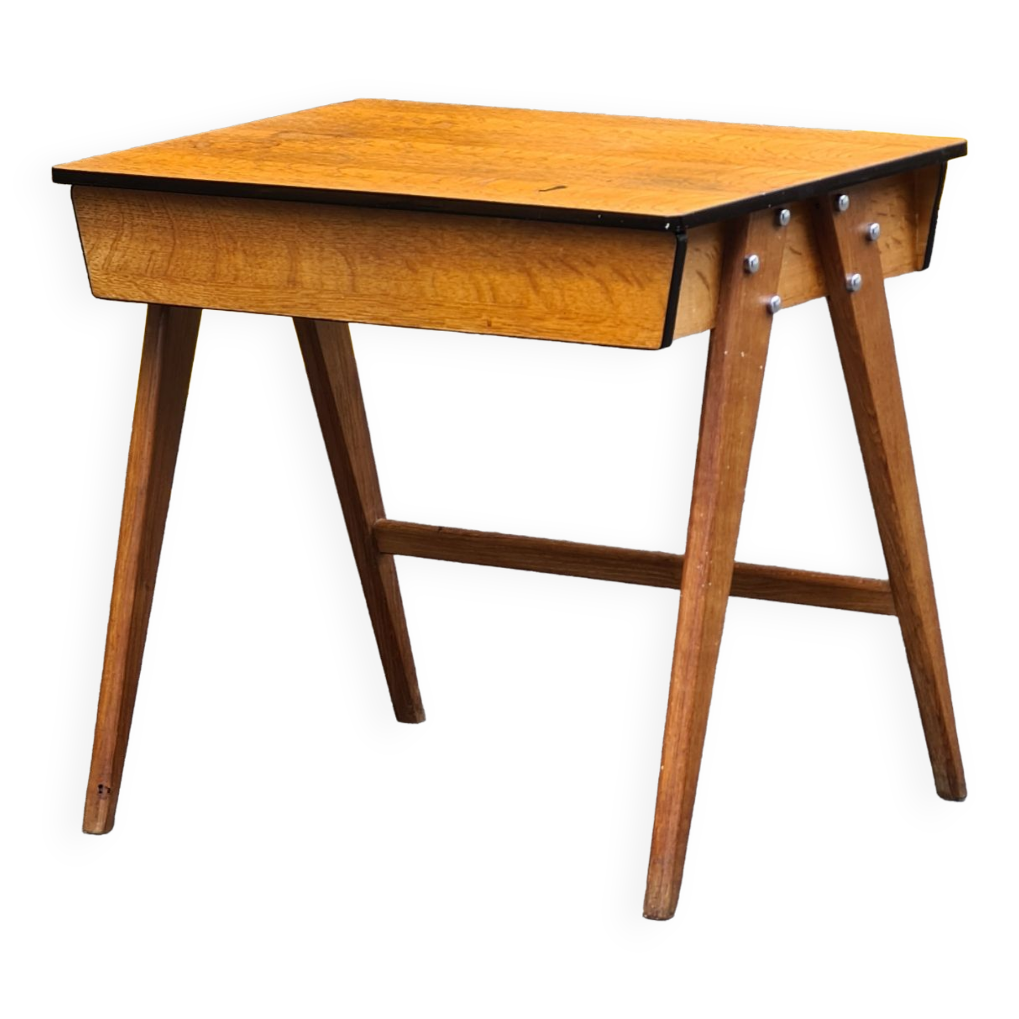 Bureau vintage 1960 scandinave pied compas