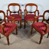 Suite of four armchairs, Louis-Philippe style - 1980s