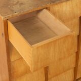 Vintage chest of drawers with thirty drawers, ash wood, 1950s