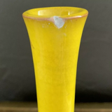 Vase céramique émaillée jaune