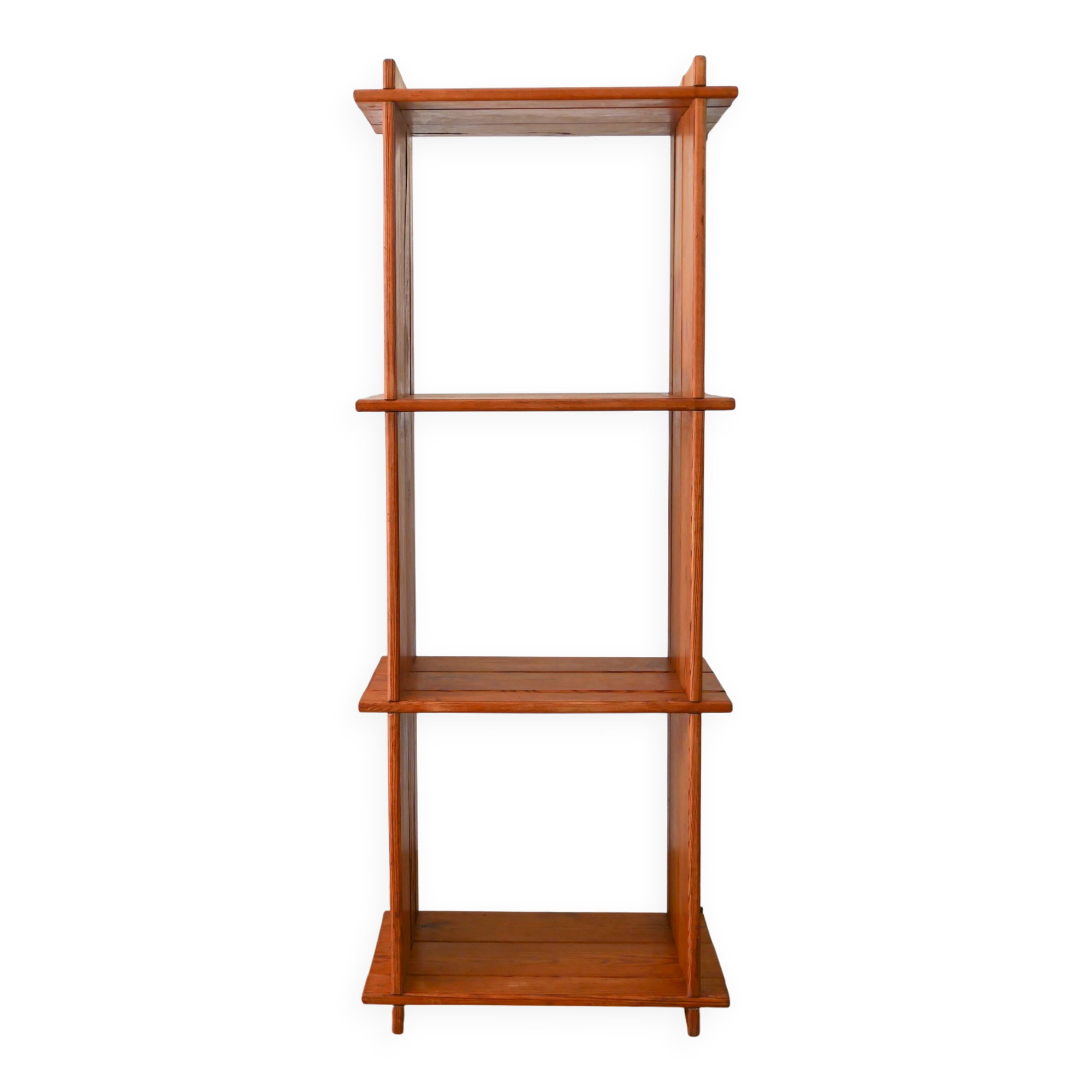 Pine shelf, on legs or to be placed, 1980