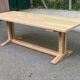 Grande Table de Monastère décapée en chêne massif brut 225cm