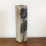 Vintage vase in sandstone, signed