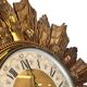 Vintage Hollywood Regency Goldleaf Sunburst Clock