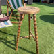 French wooden tripod high stool