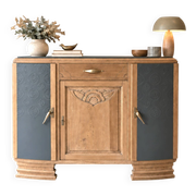 Art Deco buffet in oak and anthracite.