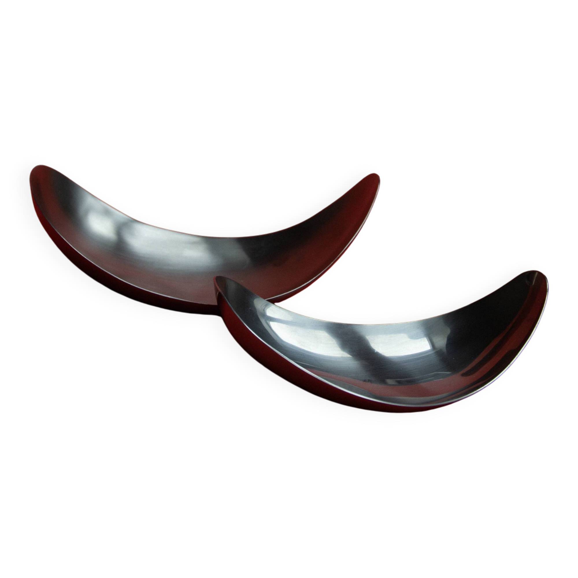 Set of 2 "Leaf" bowls by Helle Damkjær for Georg Jensen