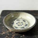 Vintage 1960s-1970s pyrite art stone fruit bowl.